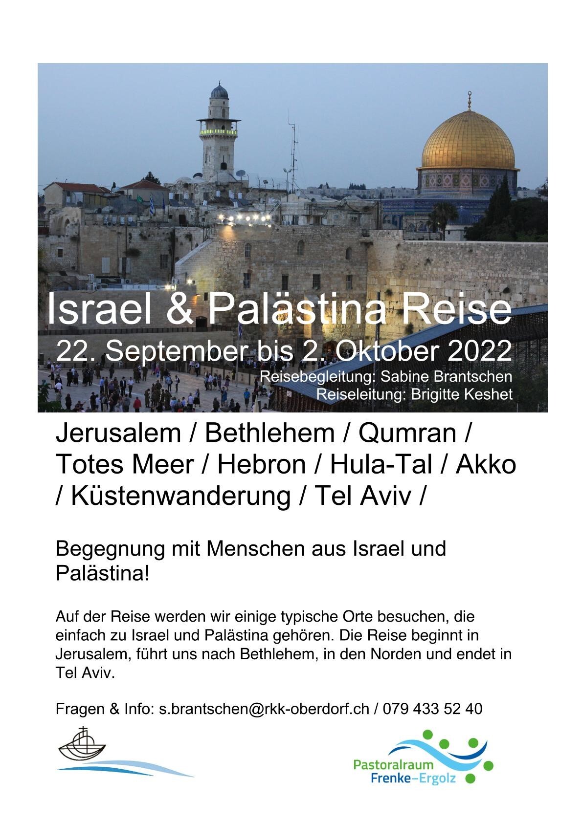 Israelreise 2022 Plakat